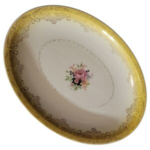 Vtg 1949 Paden City Pottery Floral Dinner Platter 11 3/4" Pattern: PCP48